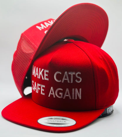 Gorra de béisbol bordada MAGA Make Cats Dogs Safe Again Gorra de camionero roja SnapBack