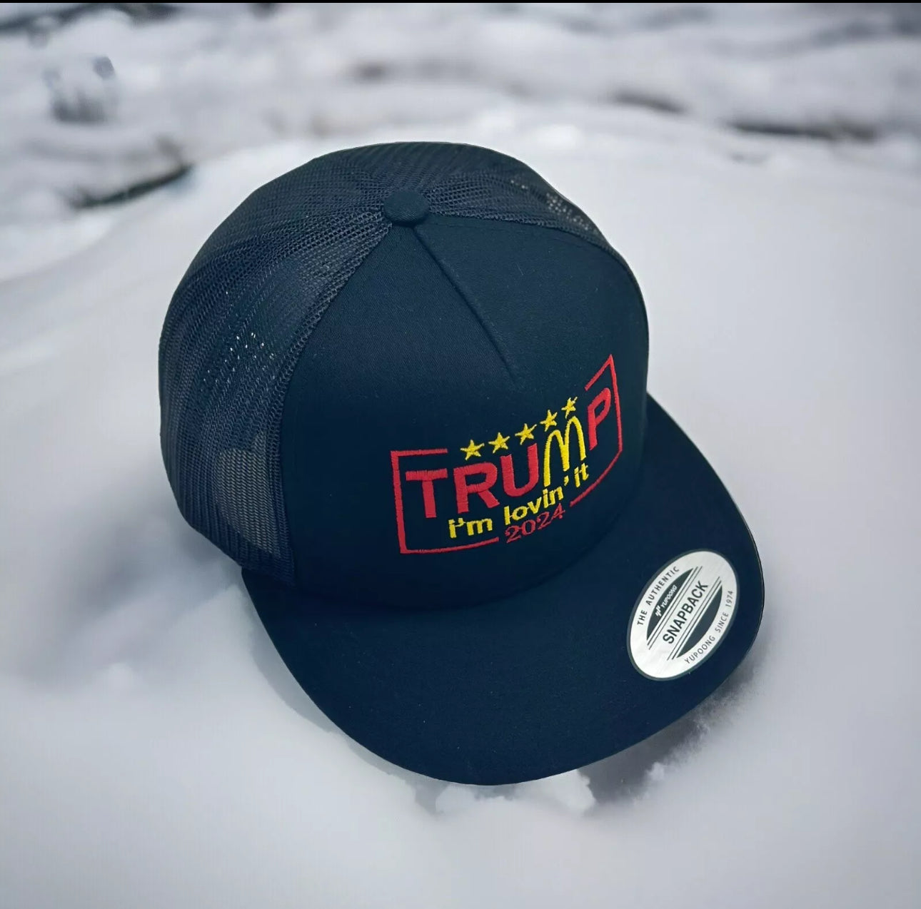 Donald Trump 2024 Hat MAGA Mac Donald’s I’m Lovin It - Limited Edition TF black