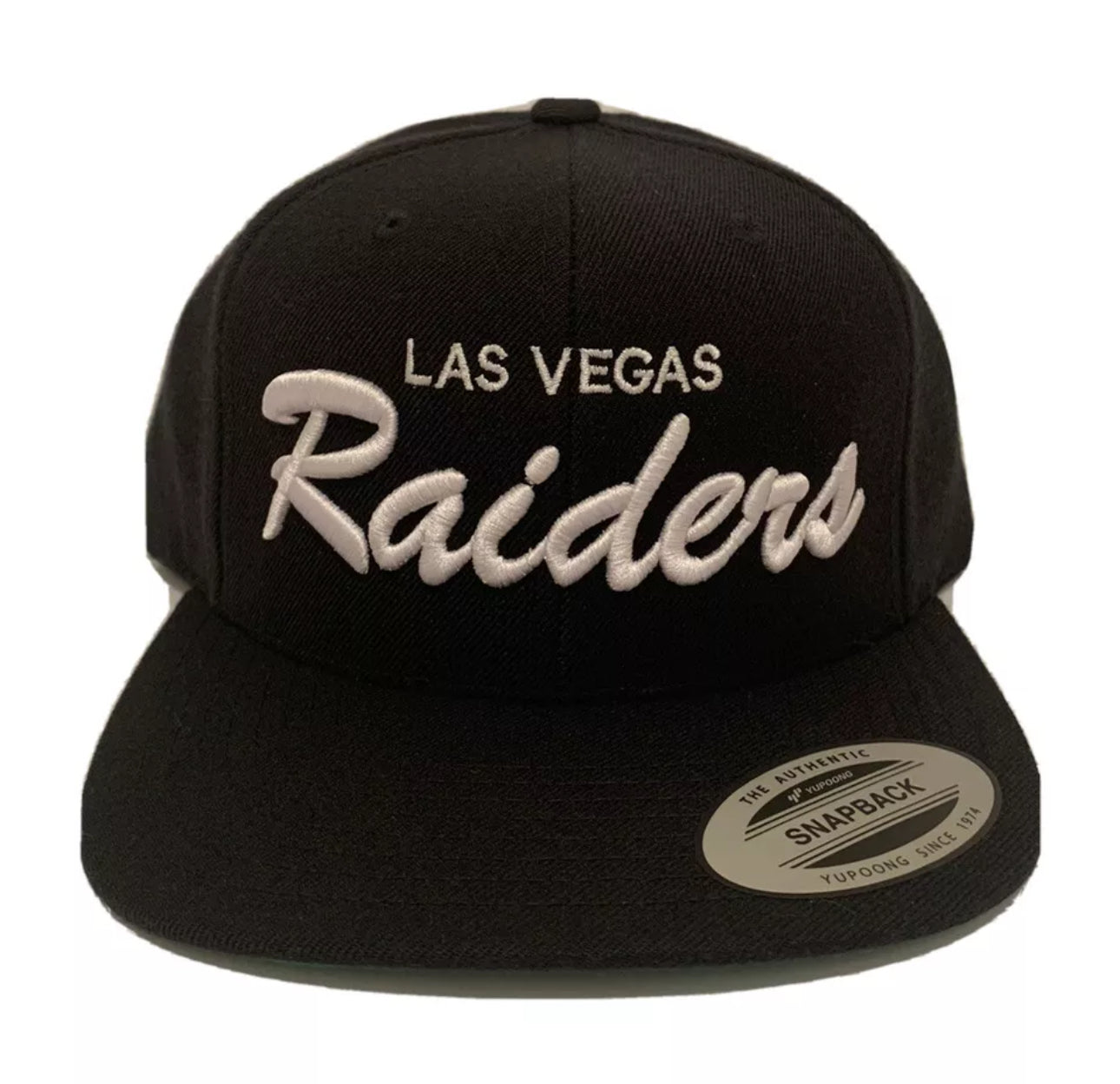 Las Vegas Raiders Script Classic Snapback Cap Hat Adjustable Black