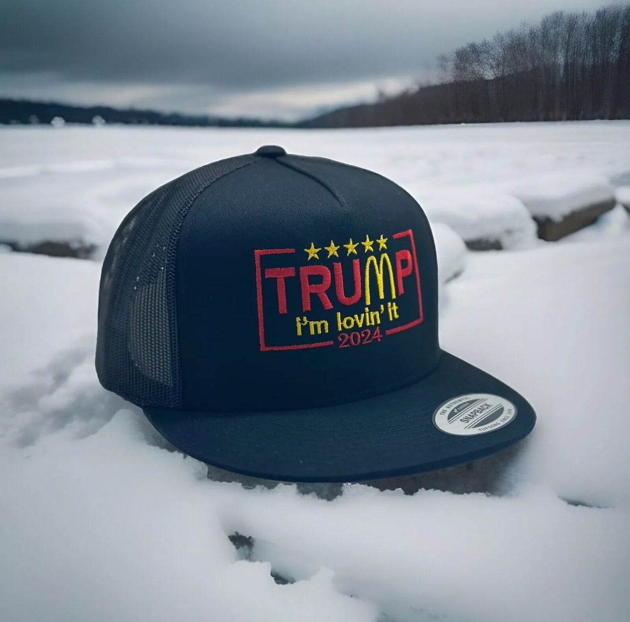 Donald Trump 2024 Hat MAGA Mac Donald’s I’m Lovin It - Limited Edition TF black