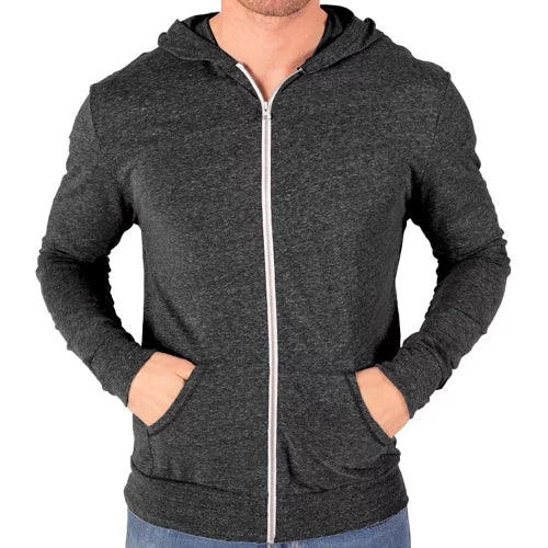 Blue Generation Triblend Contrast Full Zip Hoodie (BG7308)