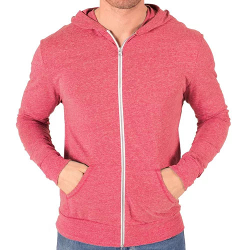 Blue Generation Triblend Contrast Full Zip Hoodie (BG7308)