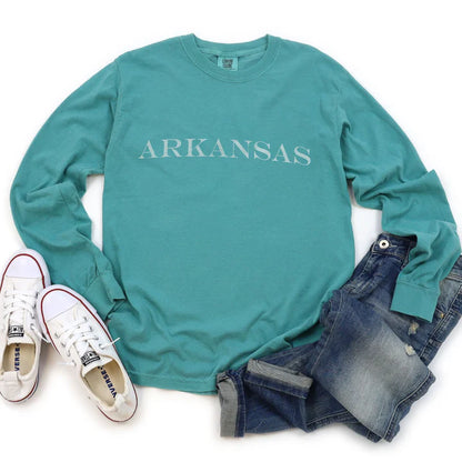 ARKANSAS - State Name Comfort Colors