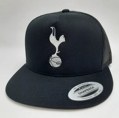 Tottenham Hotspur Soccer Club Football Embroidered Cap Hat Mesh Snapback Black